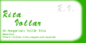 rita vollar business card