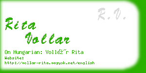 rita vollar business card